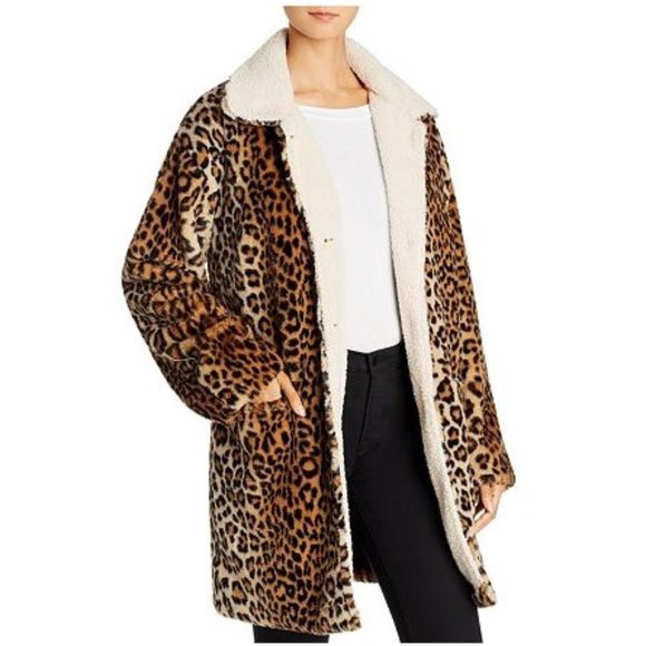 Sanctuary Sierra Faux Fur Leopard Print Coat - Picture 1 of 3